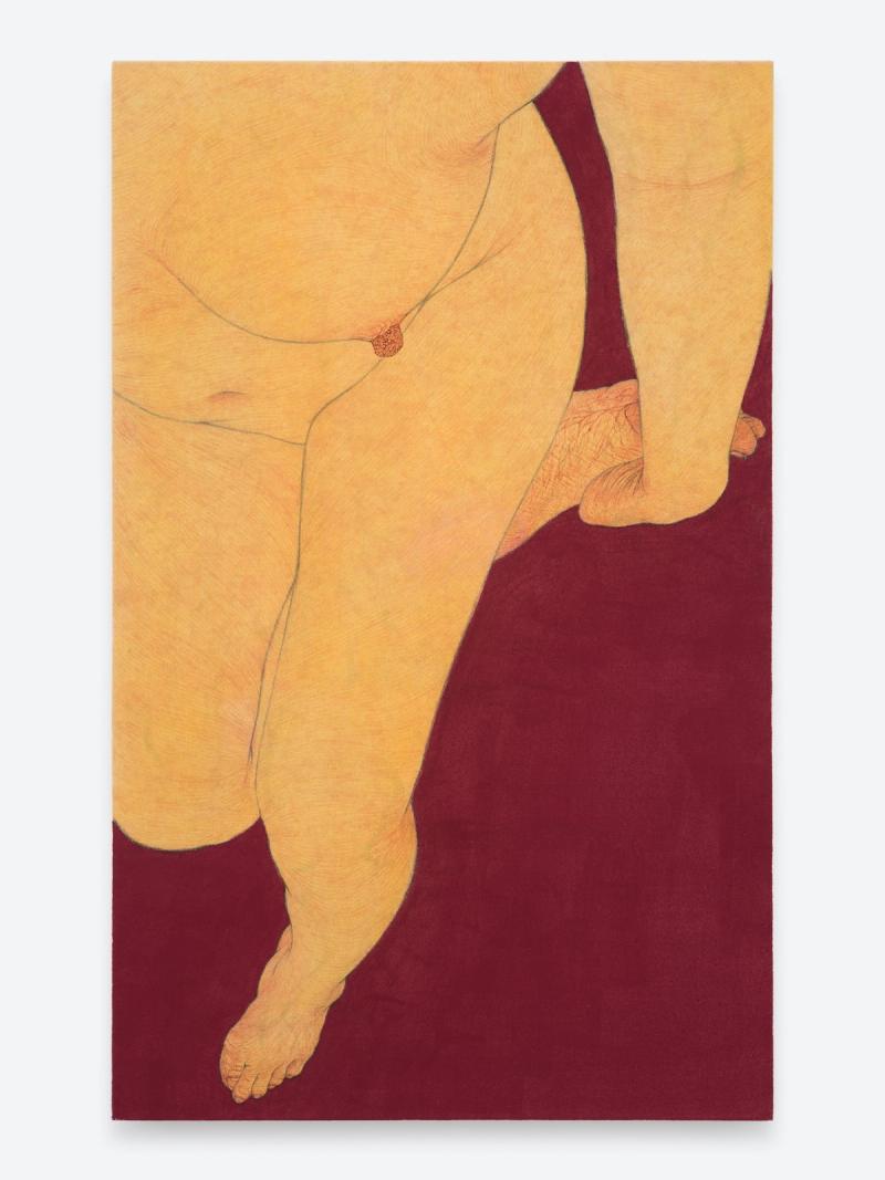 Installation view of displayed artwork titled Body Cartography: Quinacridone Magenta 2