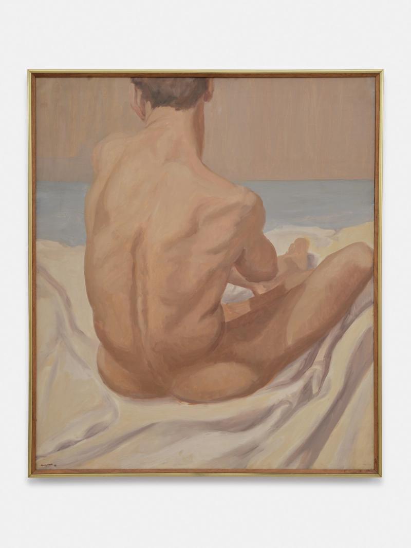 Installation view of displayed artwork titled Seated Male Nude