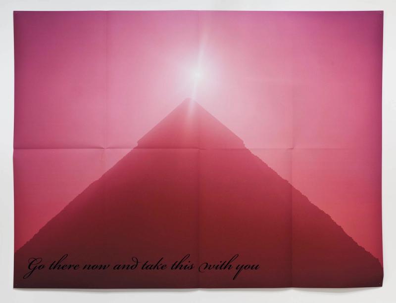Installation view of displayed artwork titled Pyramid, Pink