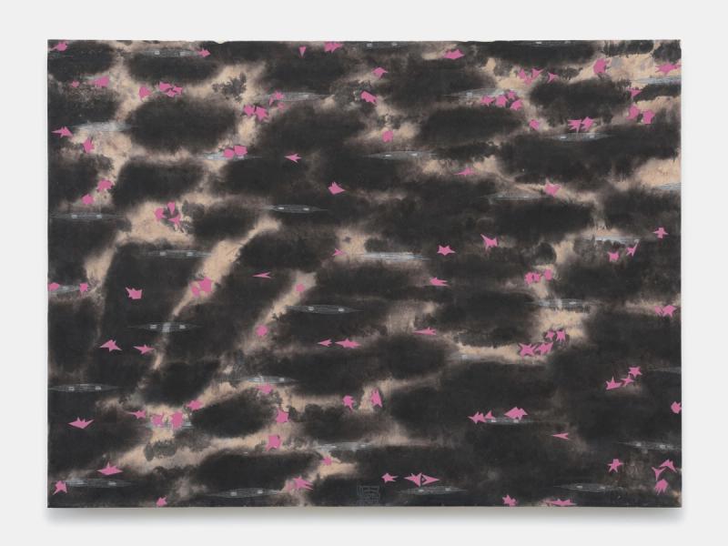 Installation view of displayed artwork titled Under the Flowing 7