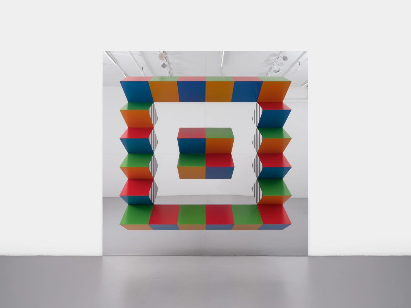 Featured Image (Installation View) of exhibtion: Daniel Buren and Barbara Kasten