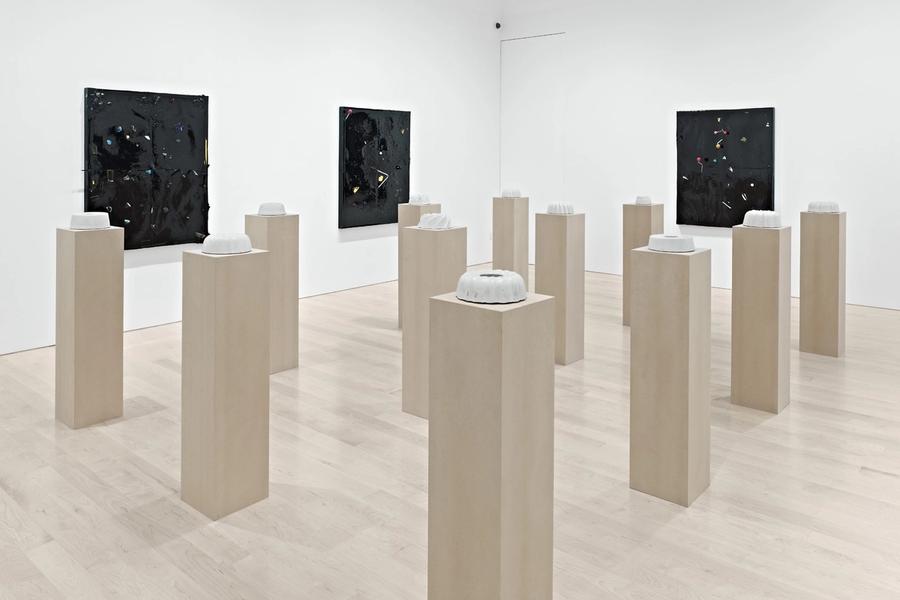 Featured Image (Installation View) of exhibtion: Concrete Cakes and Constellation Paintings 