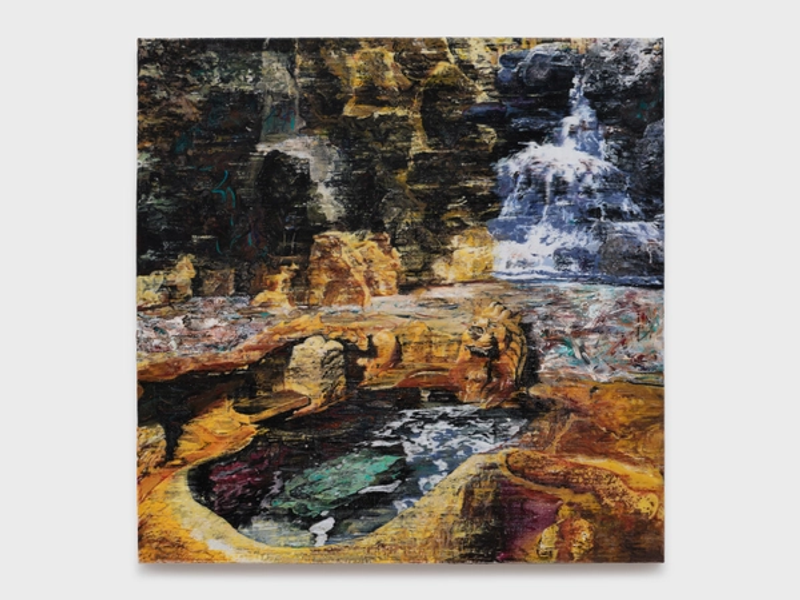 Installation view of displayed artwork titled Pebble and Ripple
