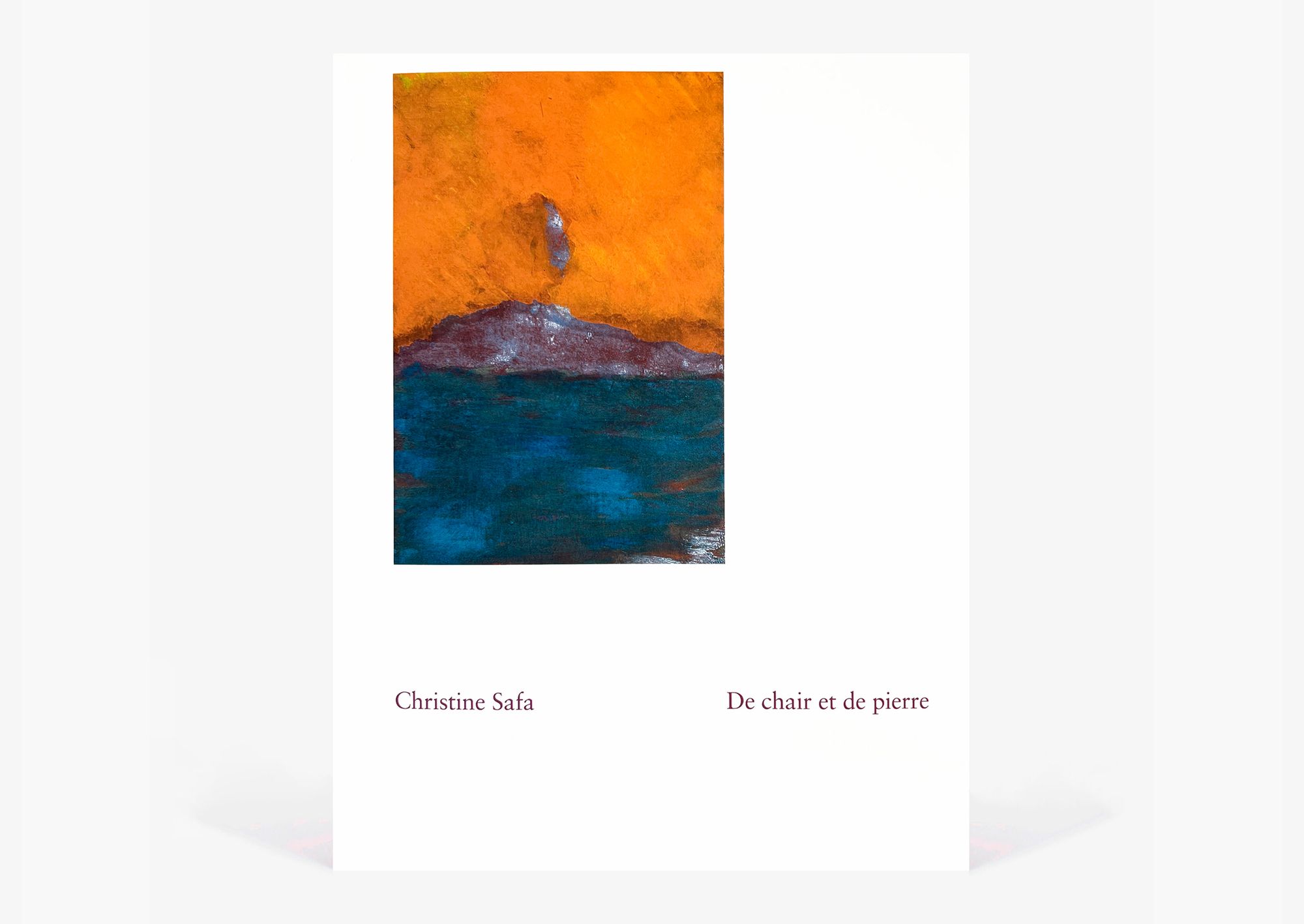 Book cover on plain background with title of Christine Safa: De chair et de pierre