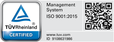 TÜV Rheinland ISO 9001:2015