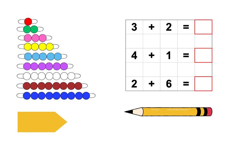 подредена цветна стълба от мъниста