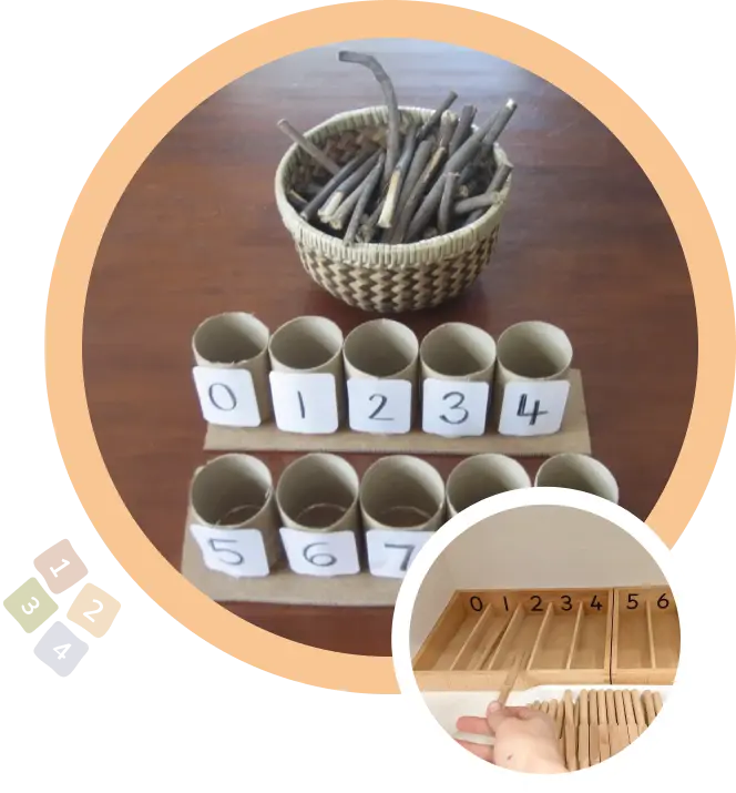 вретеновидни пръчки и чашки за сортиране