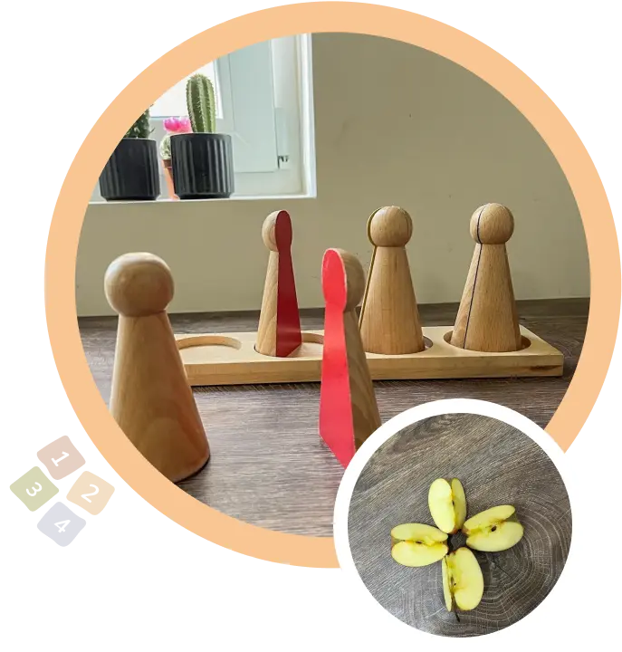 фигури разделени на две