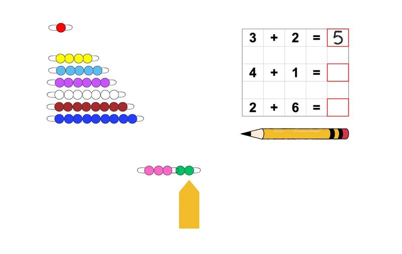 подредена цветна стълба от мъниста