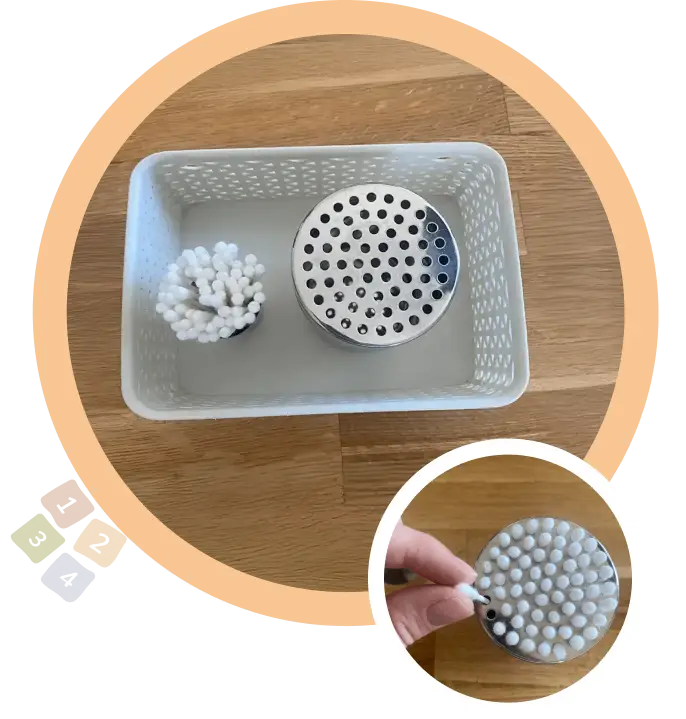 панер с клечки за уши и шейкър за брашно