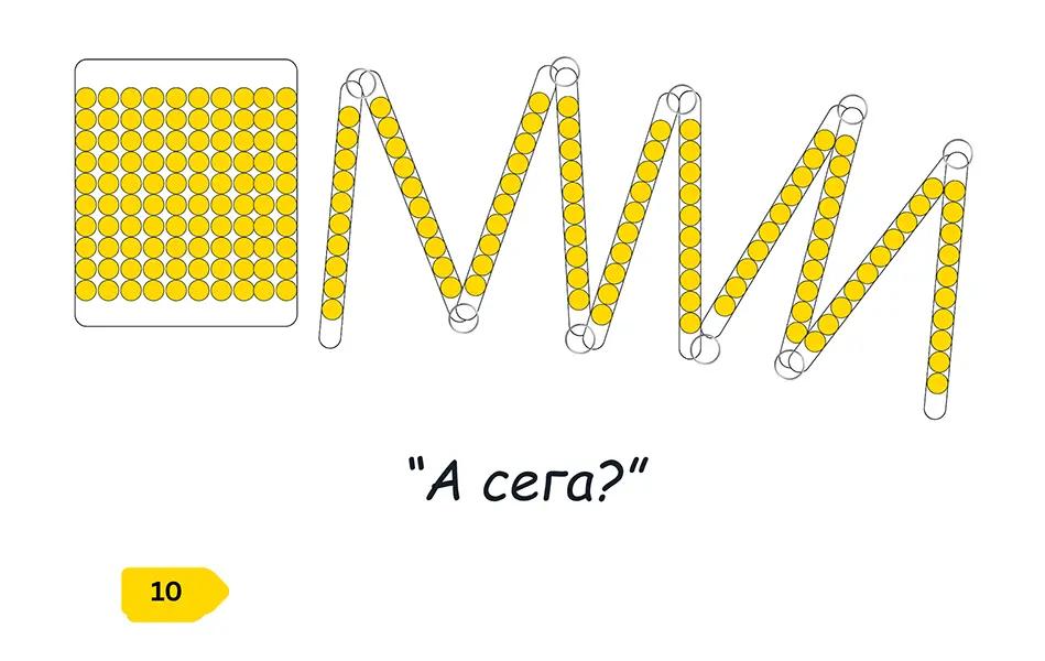 стотица от мъниста и разпъната верига от сто мъниста