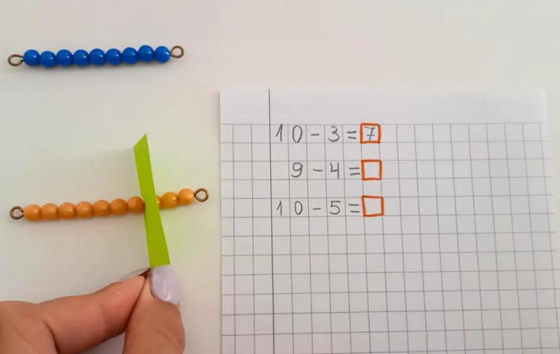 пресмятане на разлика с помощ на мъниста и брояч