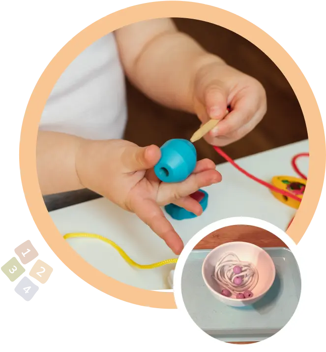 дете наницва голями мъниста