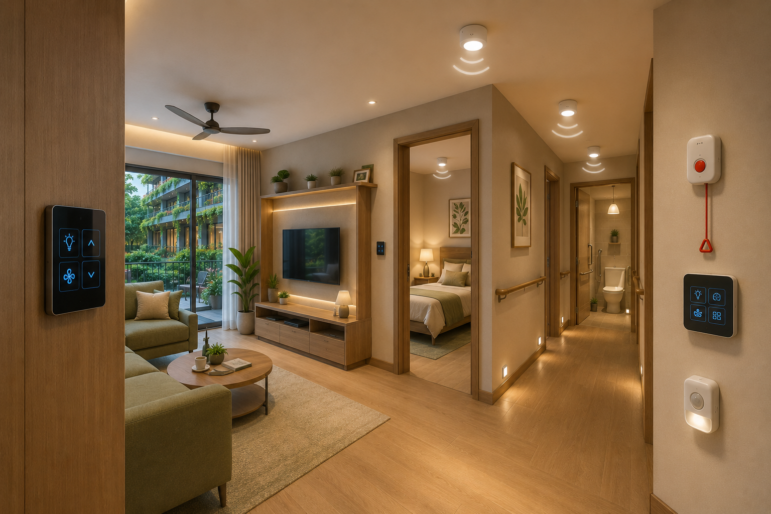 Accessible smart wall switches