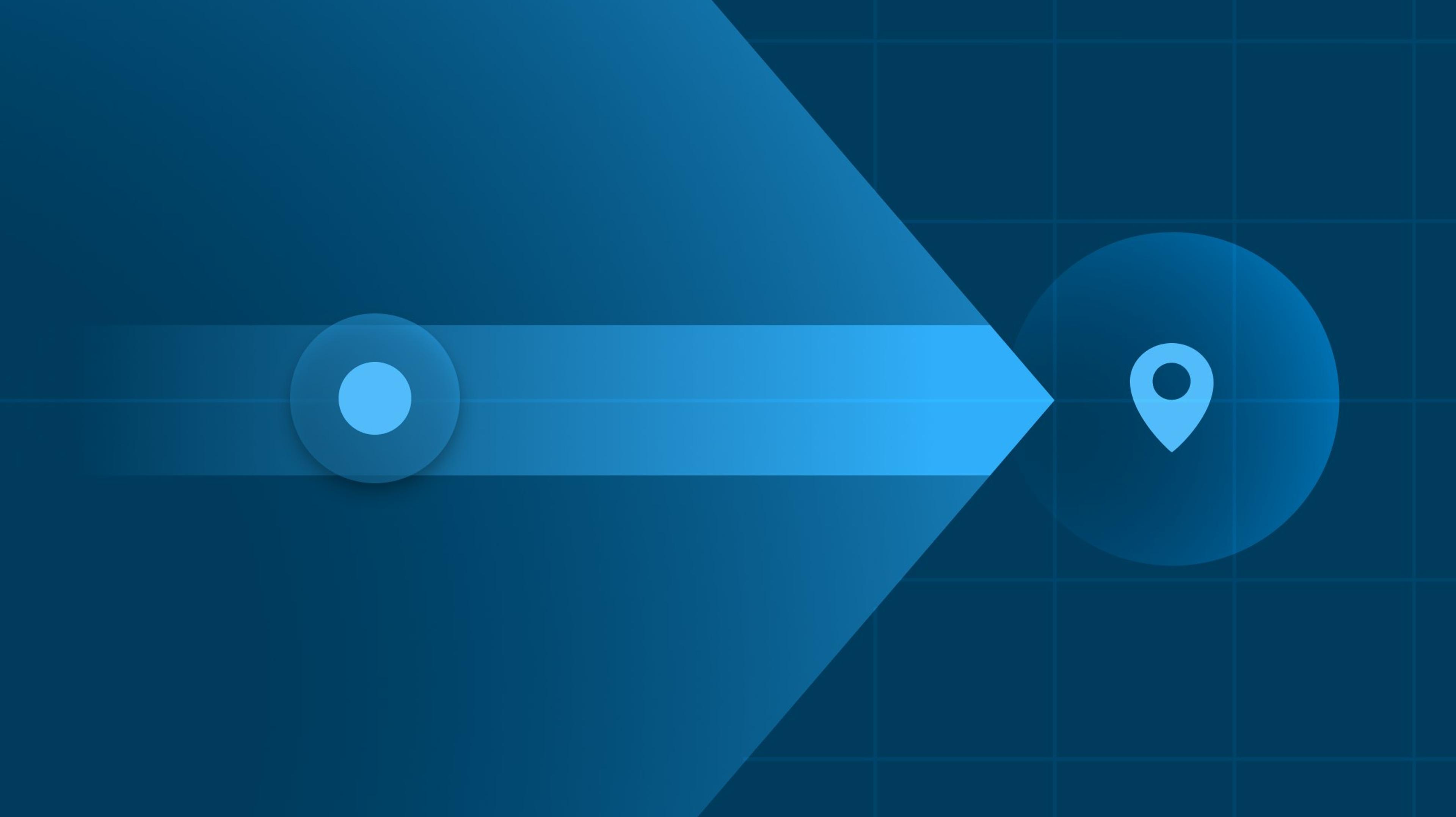delivery route with locator