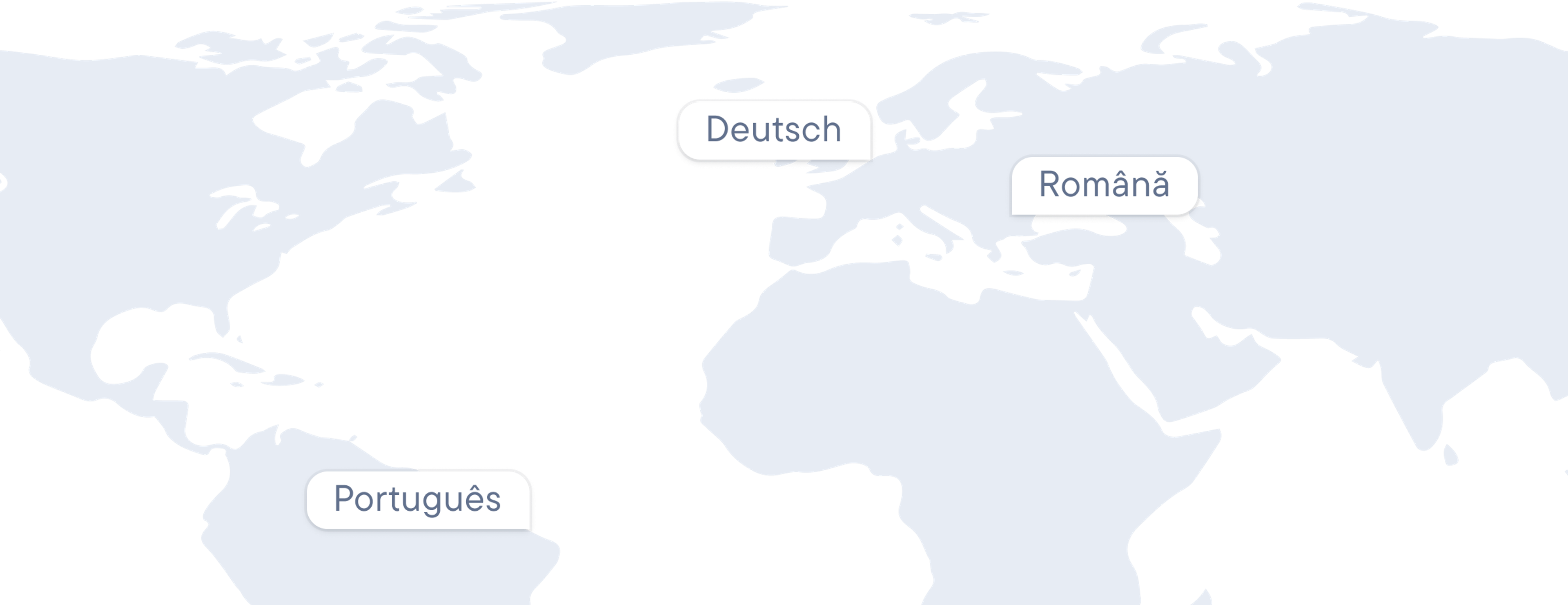 World map interface displaying language labels, indicating support for multilingual delivery notifications across regions.