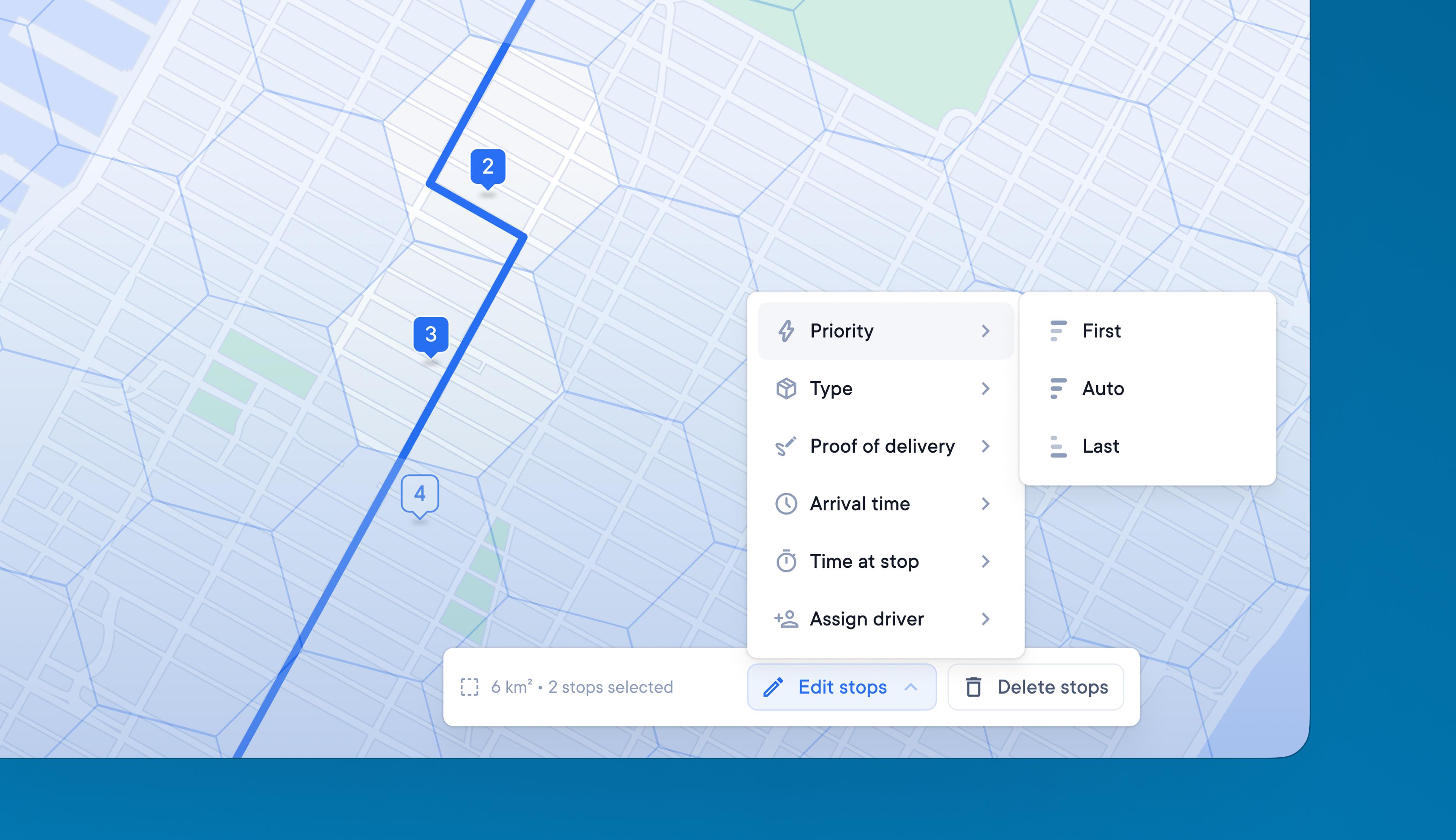 Save time managing routes by batch editing stops