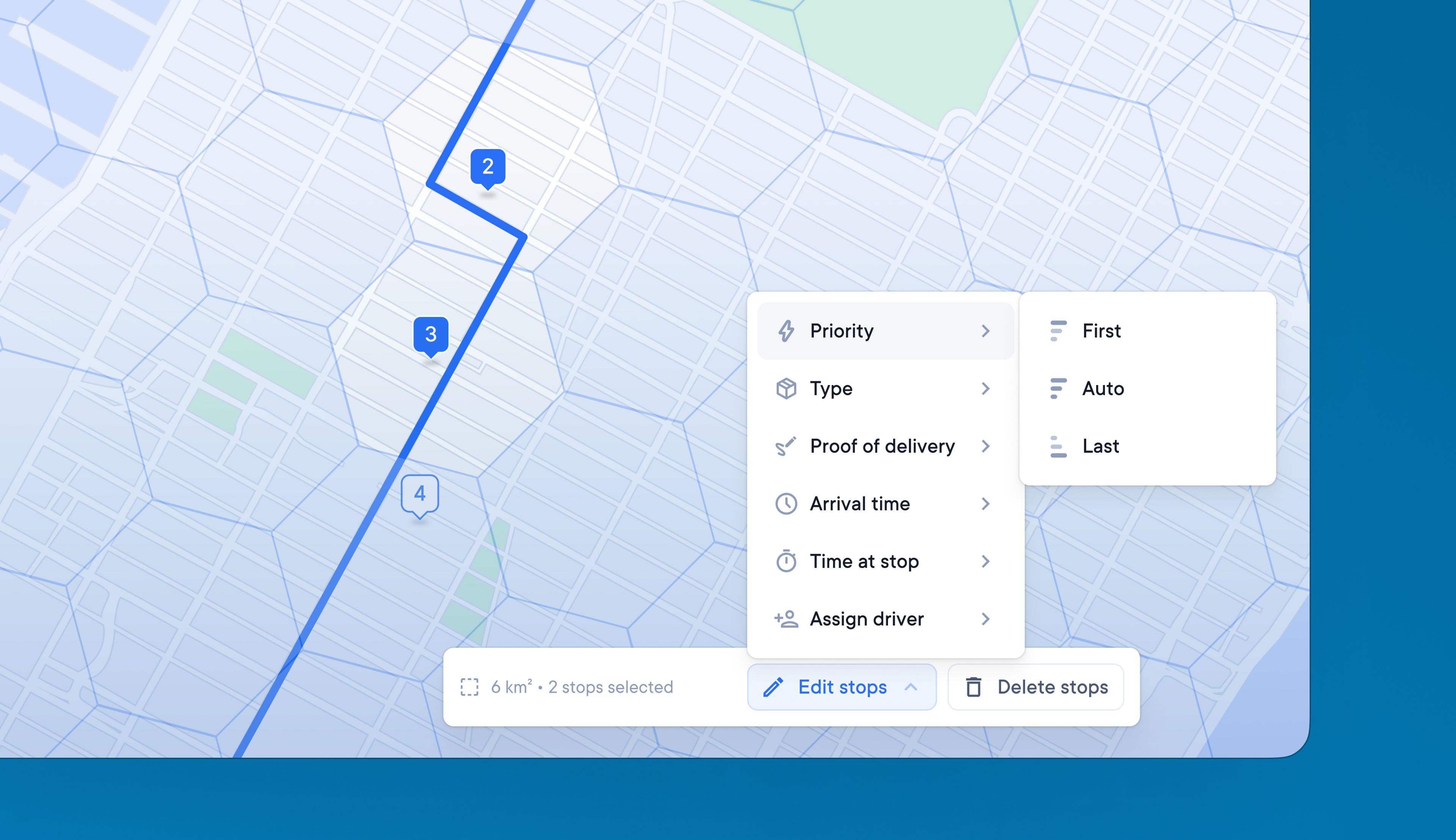 Save time managing routes by batch editing stops