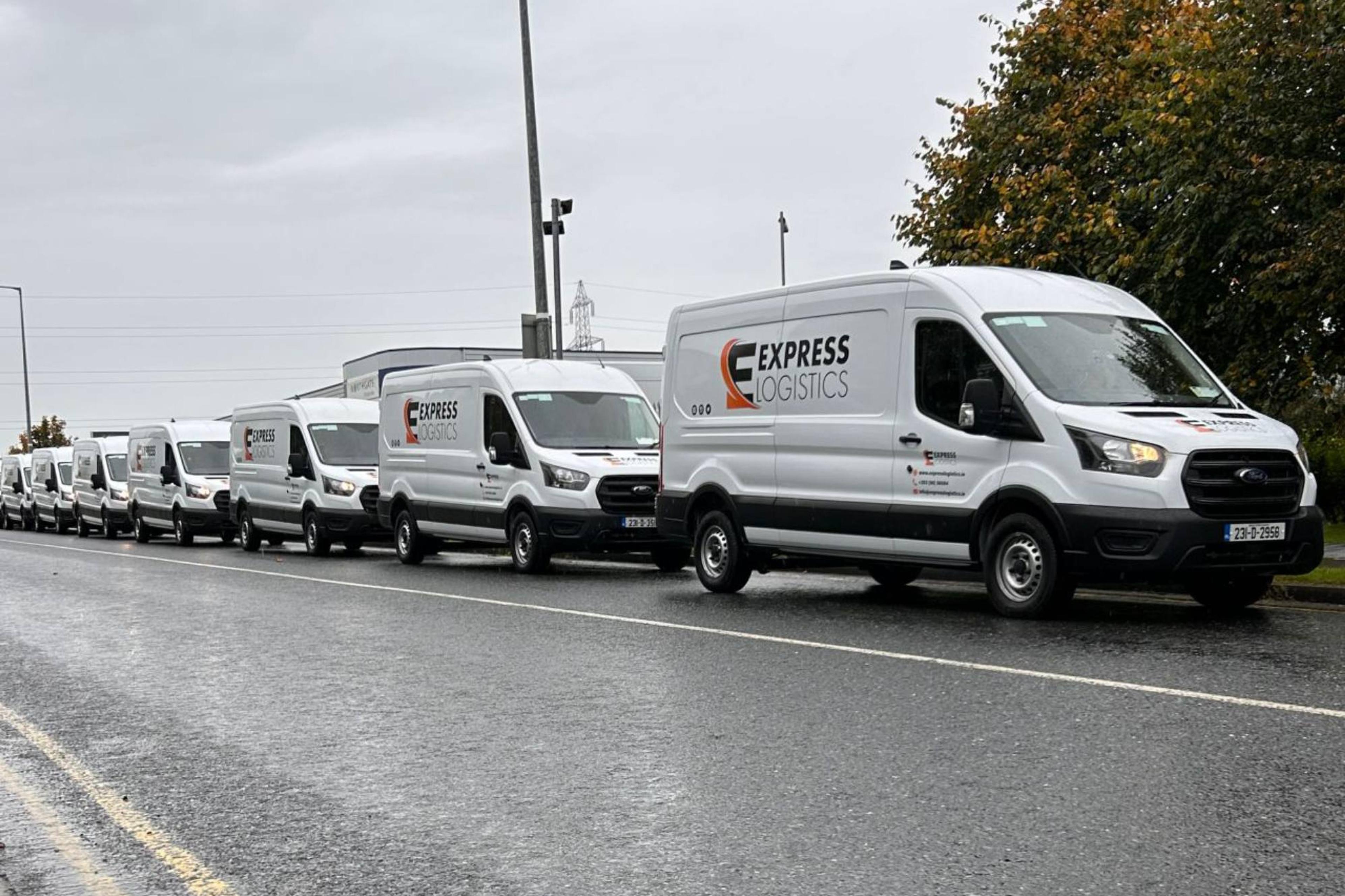 Express Logistics delivery fleet pf vehicles