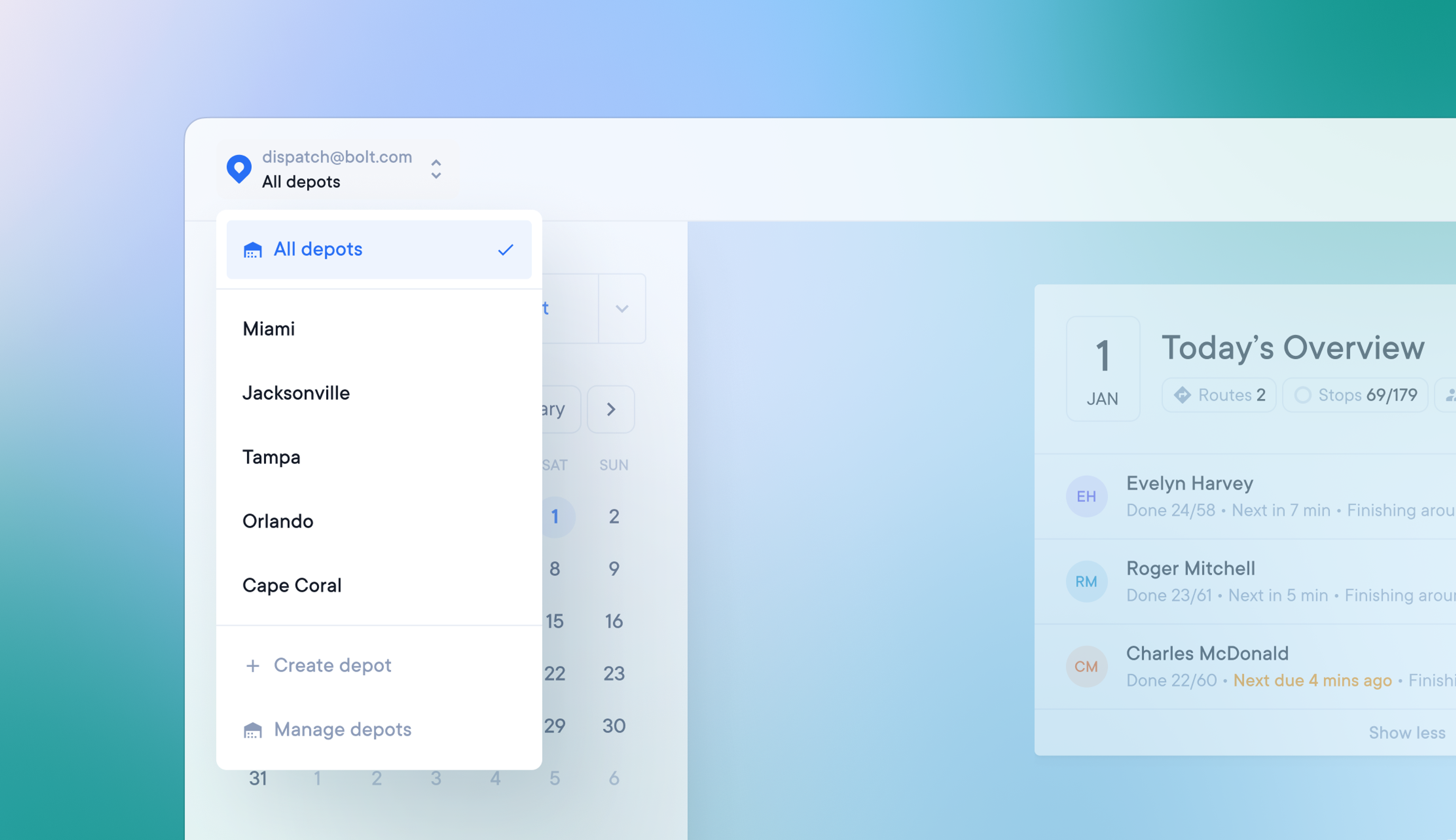 Create and manage multiple depots
