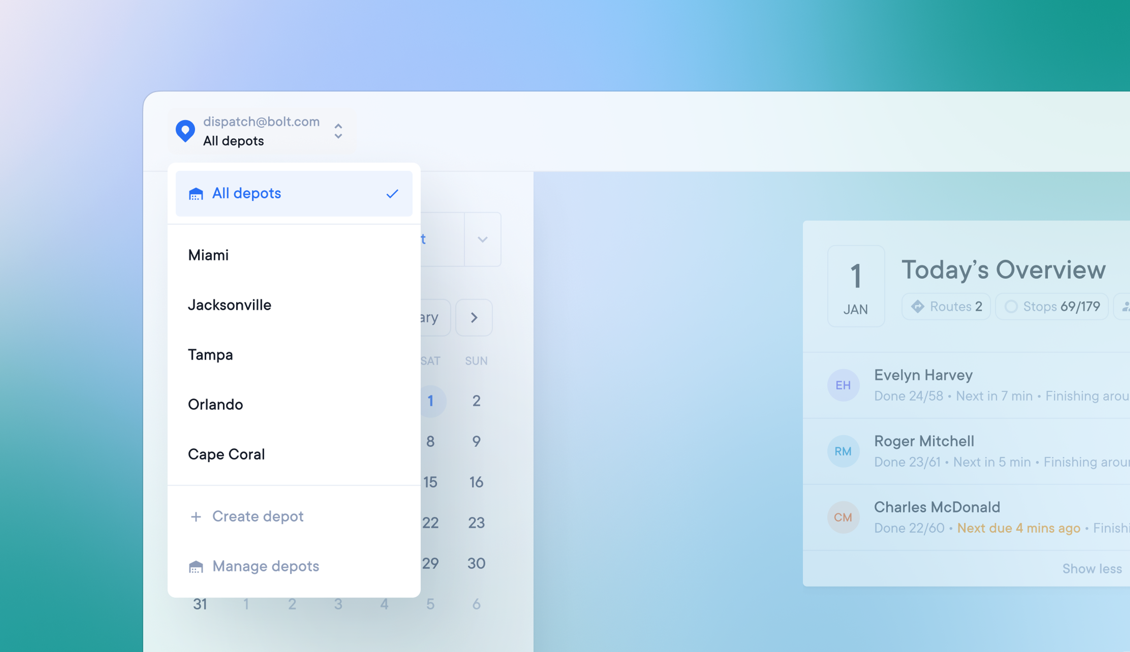 Create and manage multiple depots