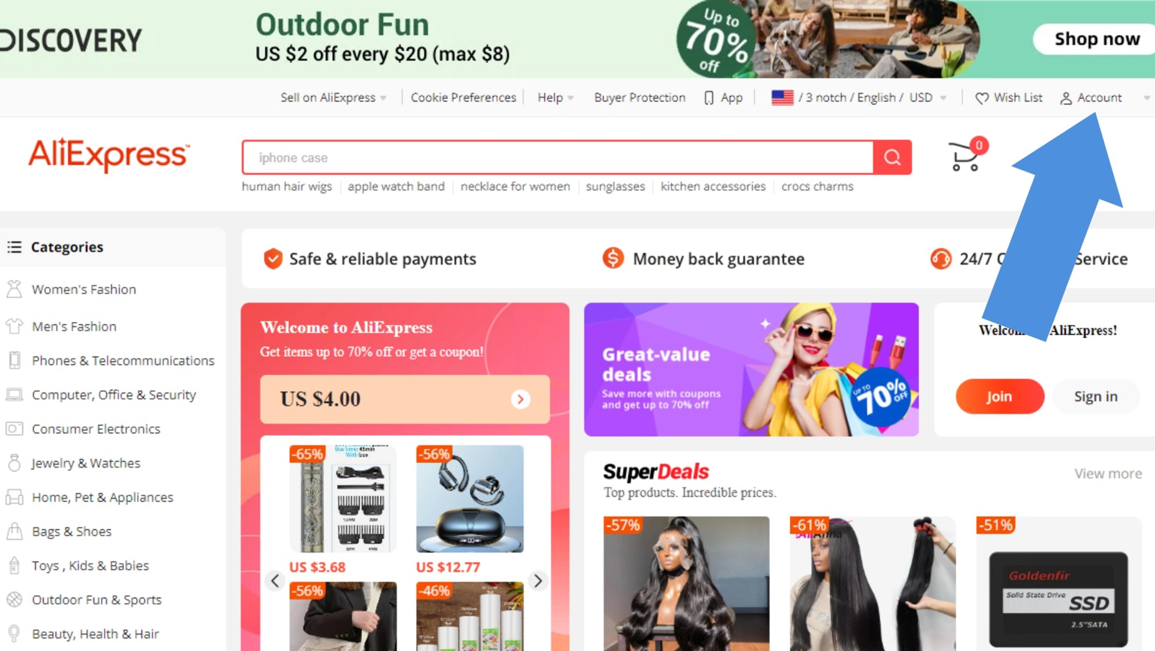AliExpress Standard Shipping Tracking: how to find your account