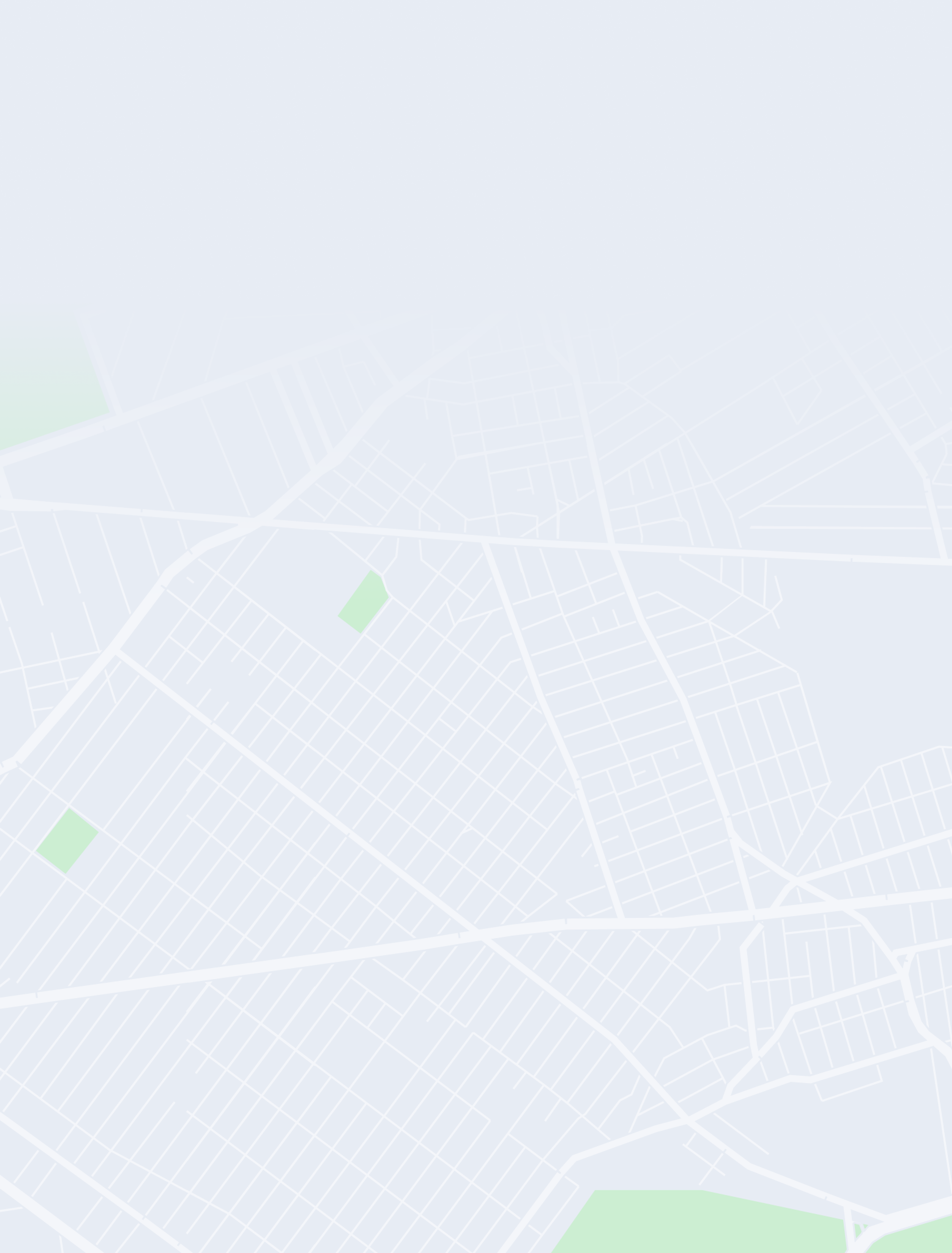 a map of a city with a green park in the middle