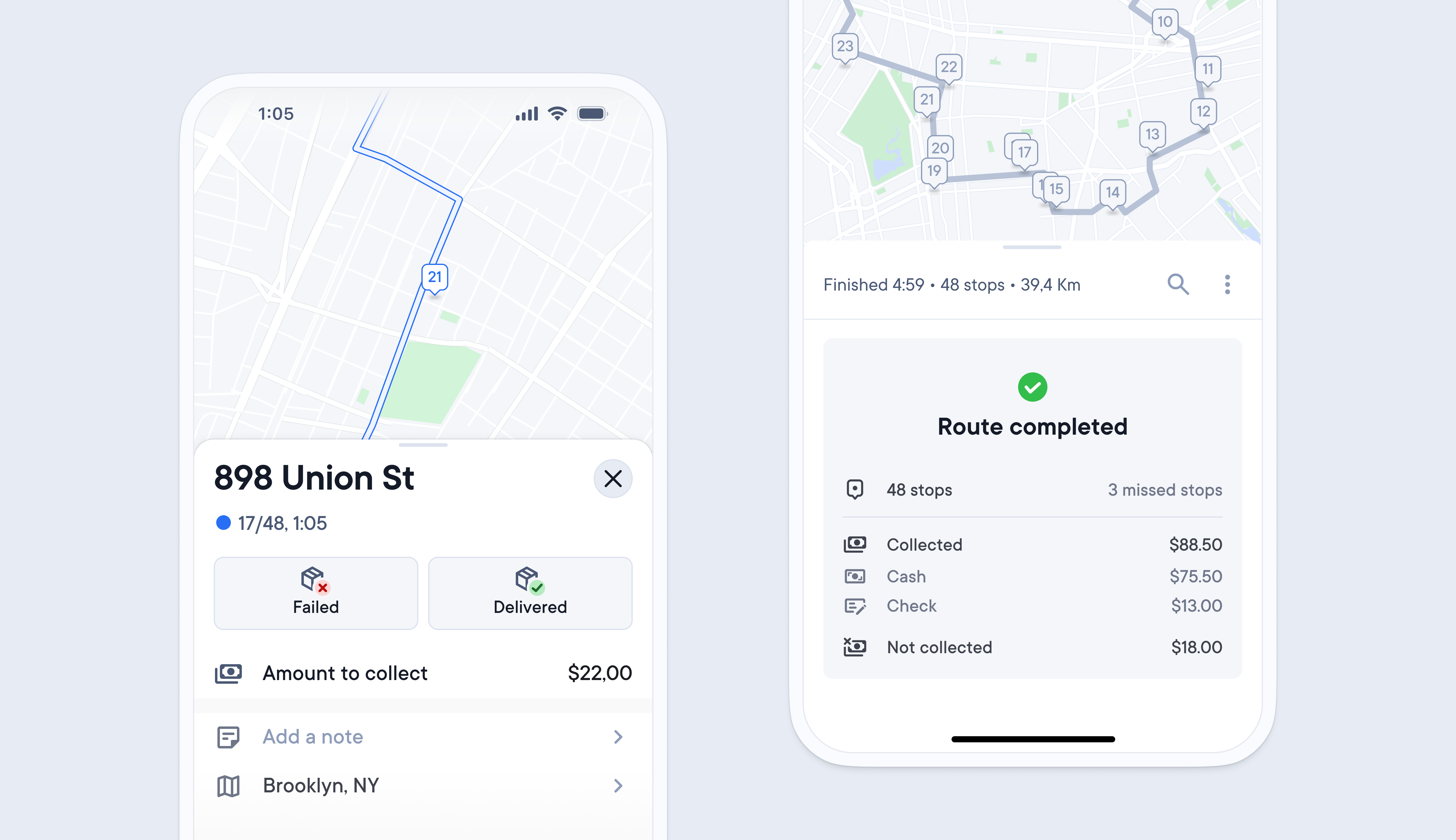 Collect cash on delivery