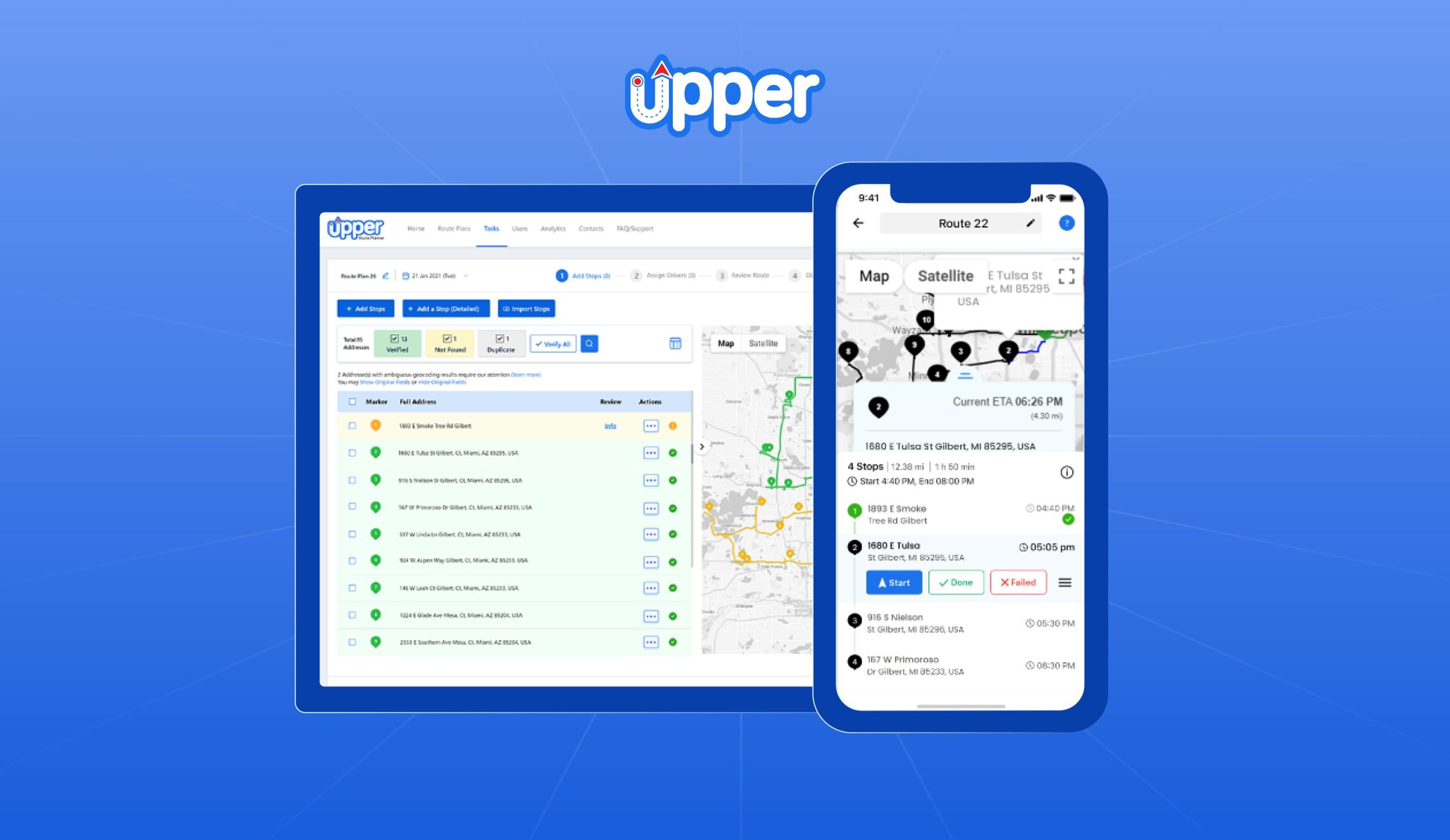 upper route planner