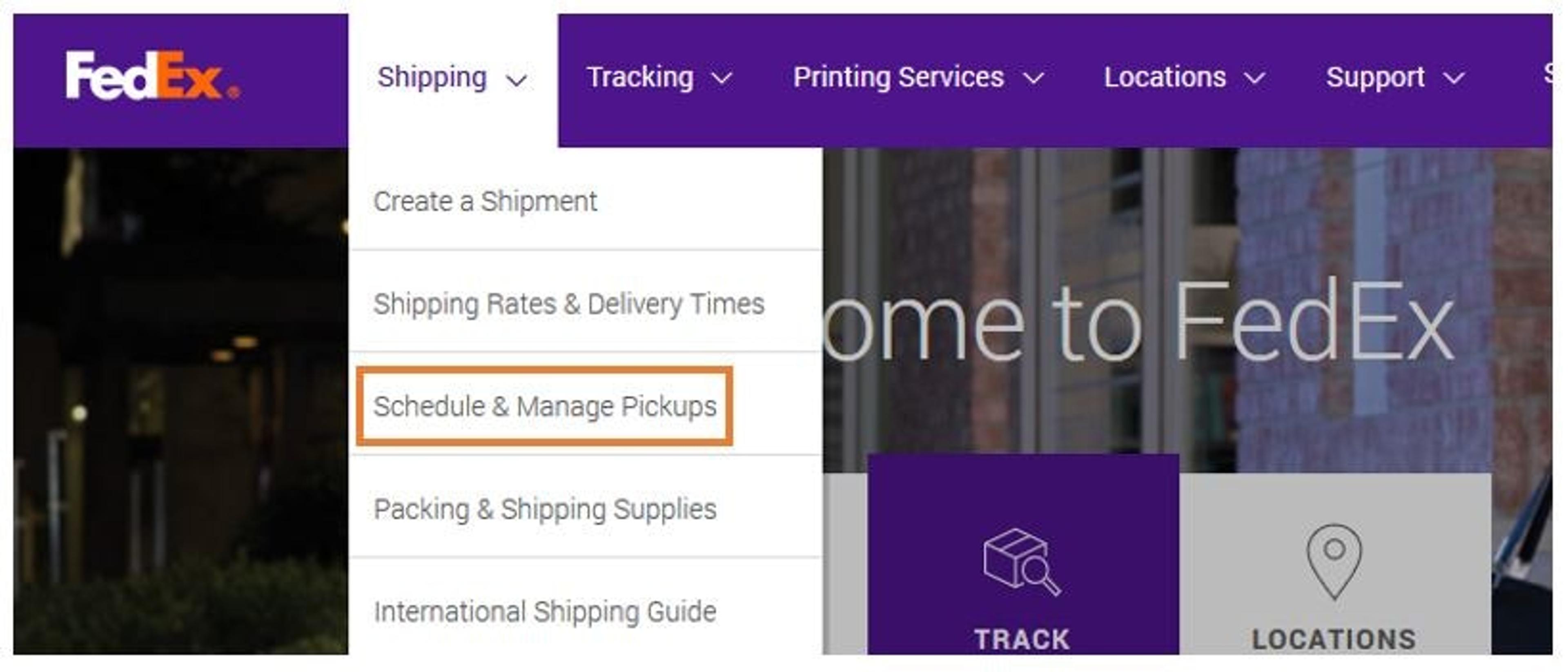 fedex pickup scheduling