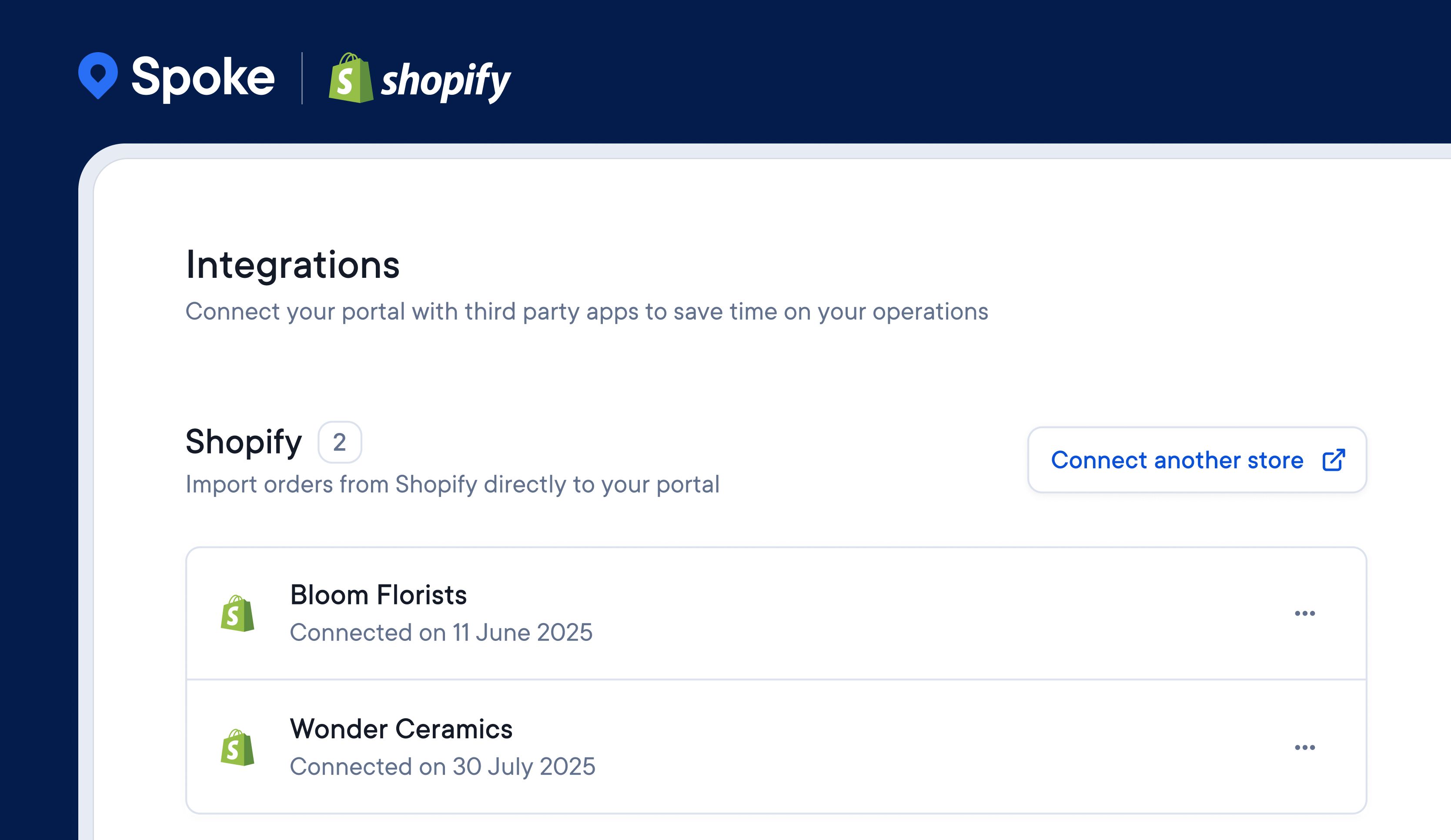 Clients can import orders from Shopify