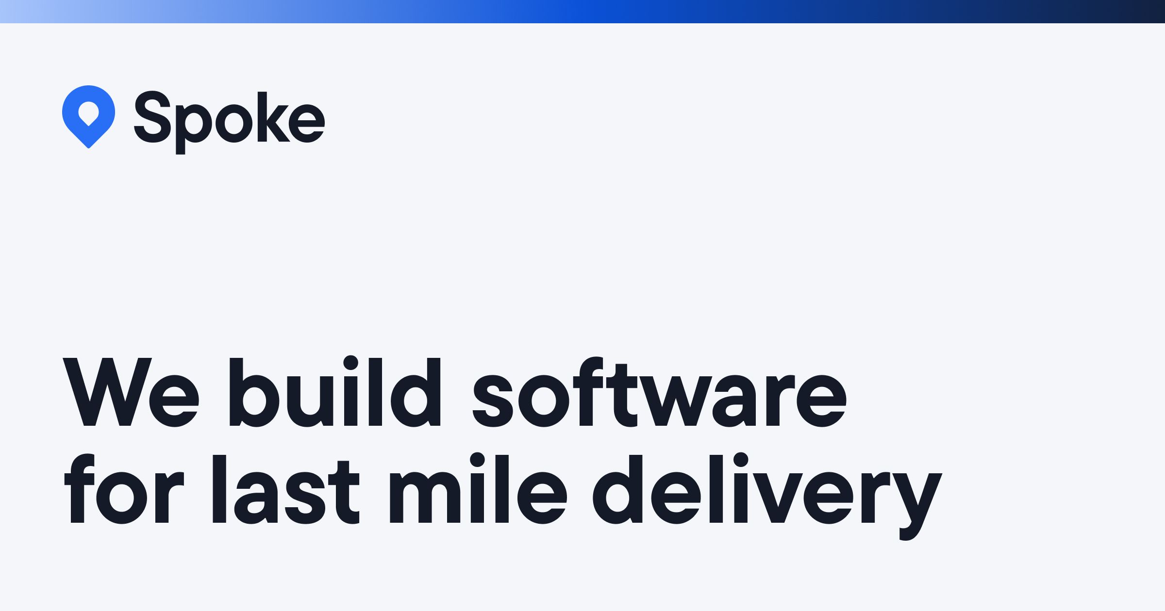 Spoke: Last mile delivery software