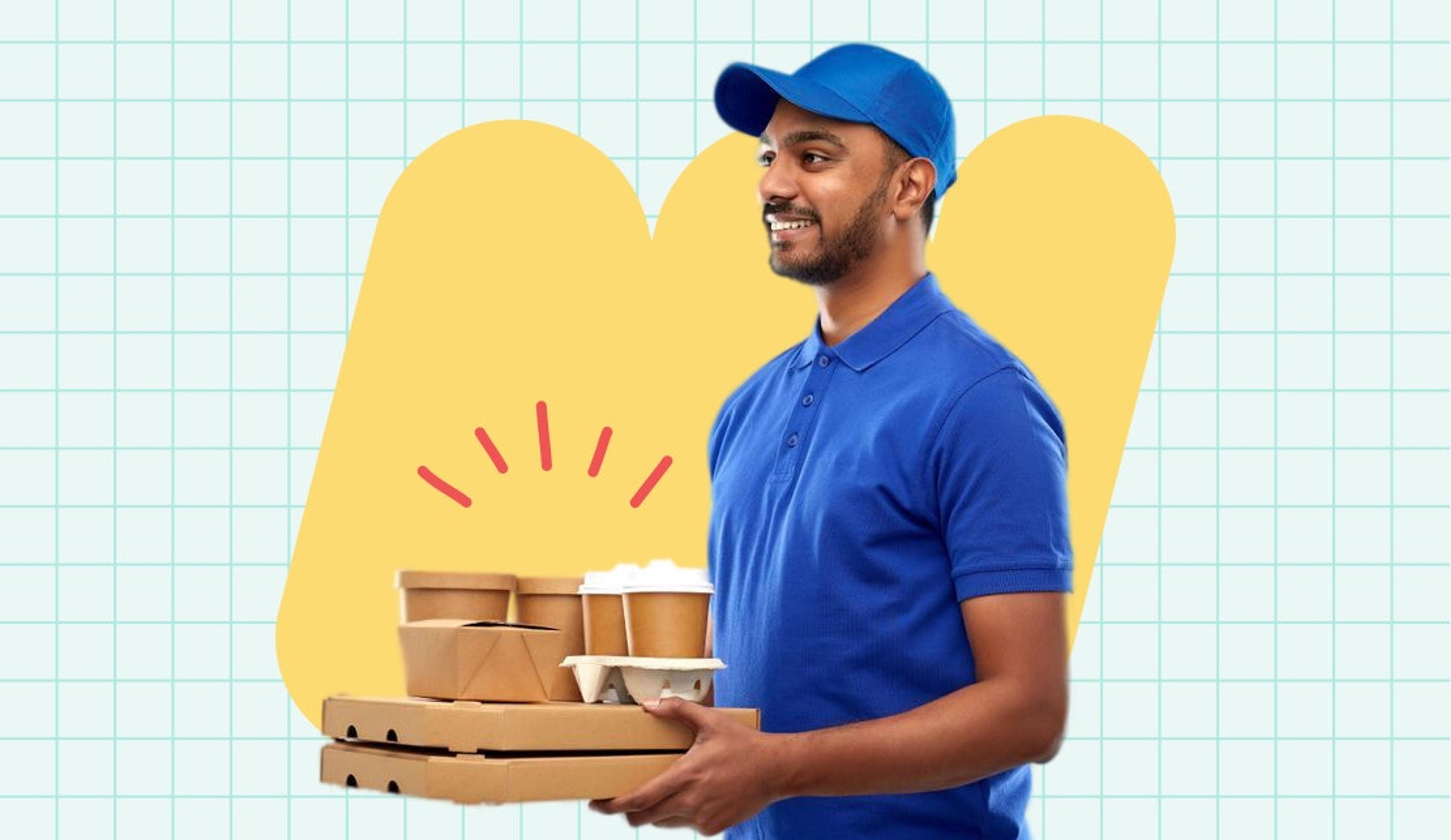 delivery driver carrying food