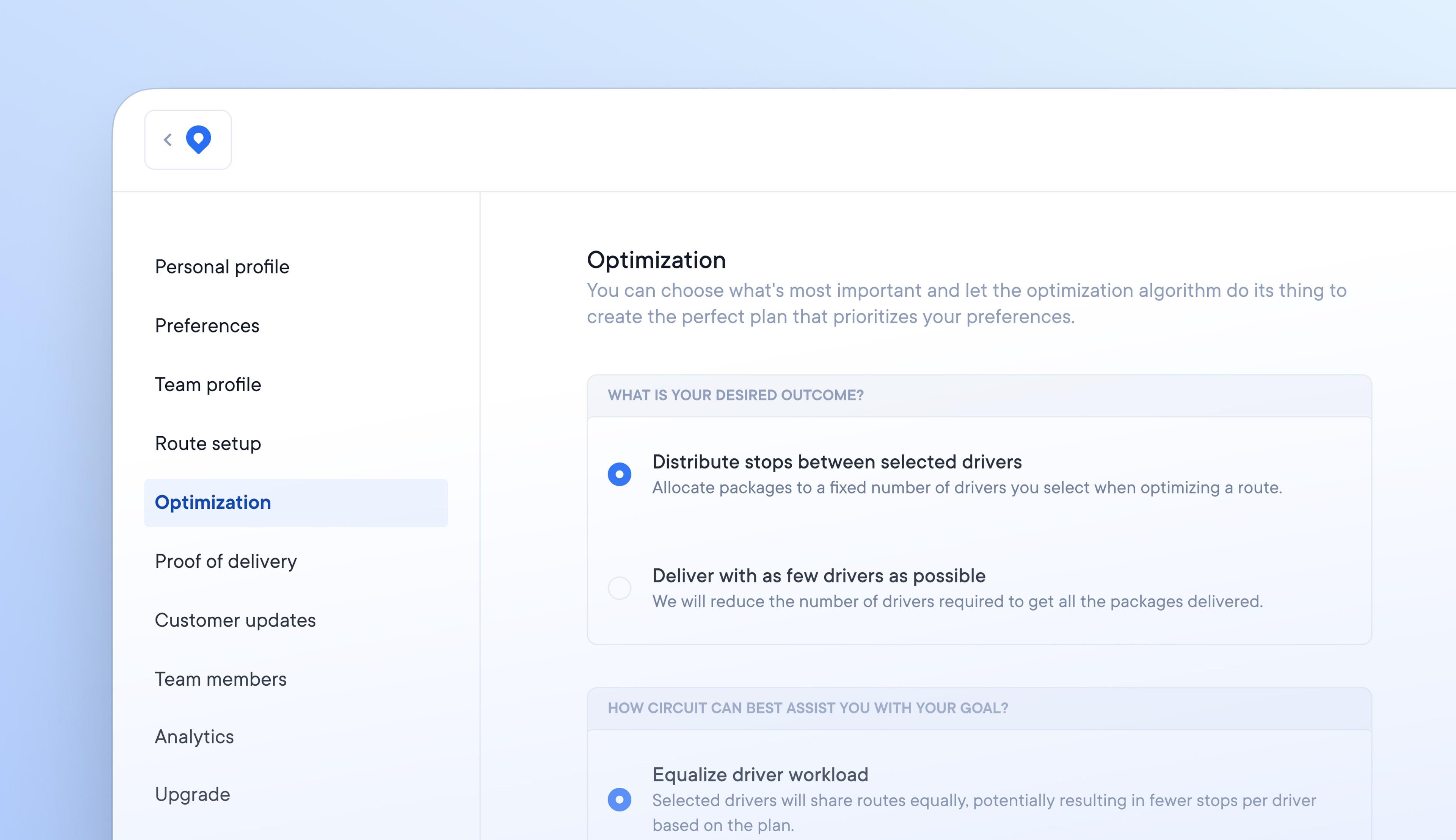 Customize route optimization objectives to suit your delivery operations