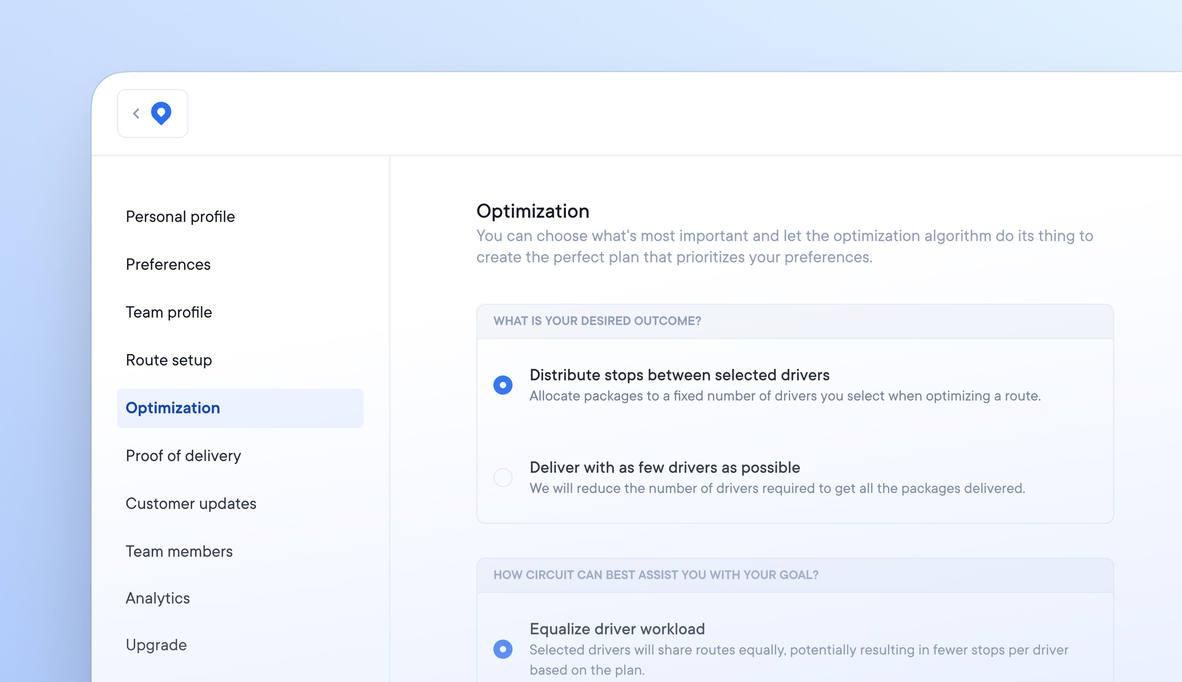 Customize route optimization objectives to suit your delivery operations