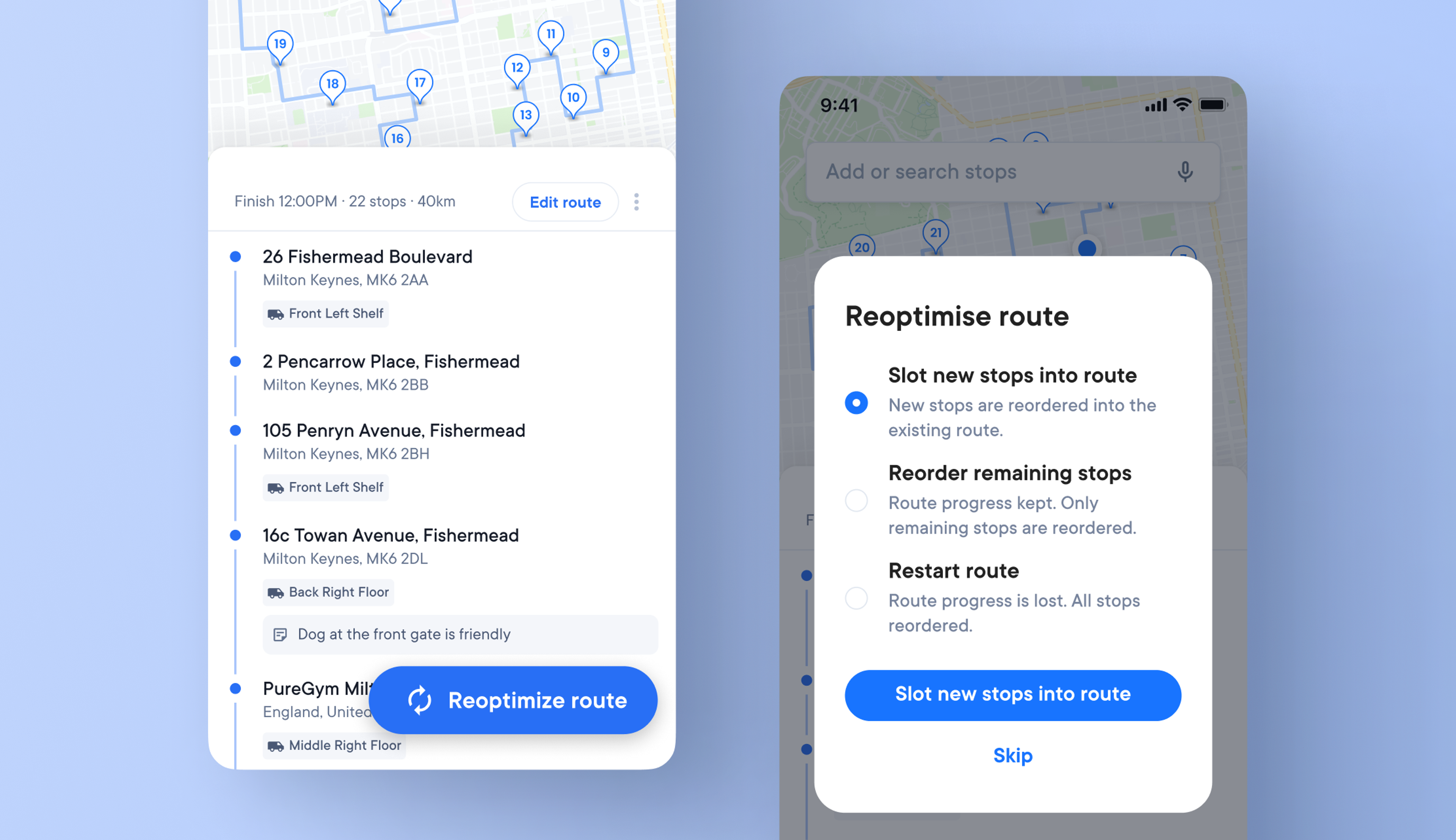 Export monthly metrics for all routes and all drivers