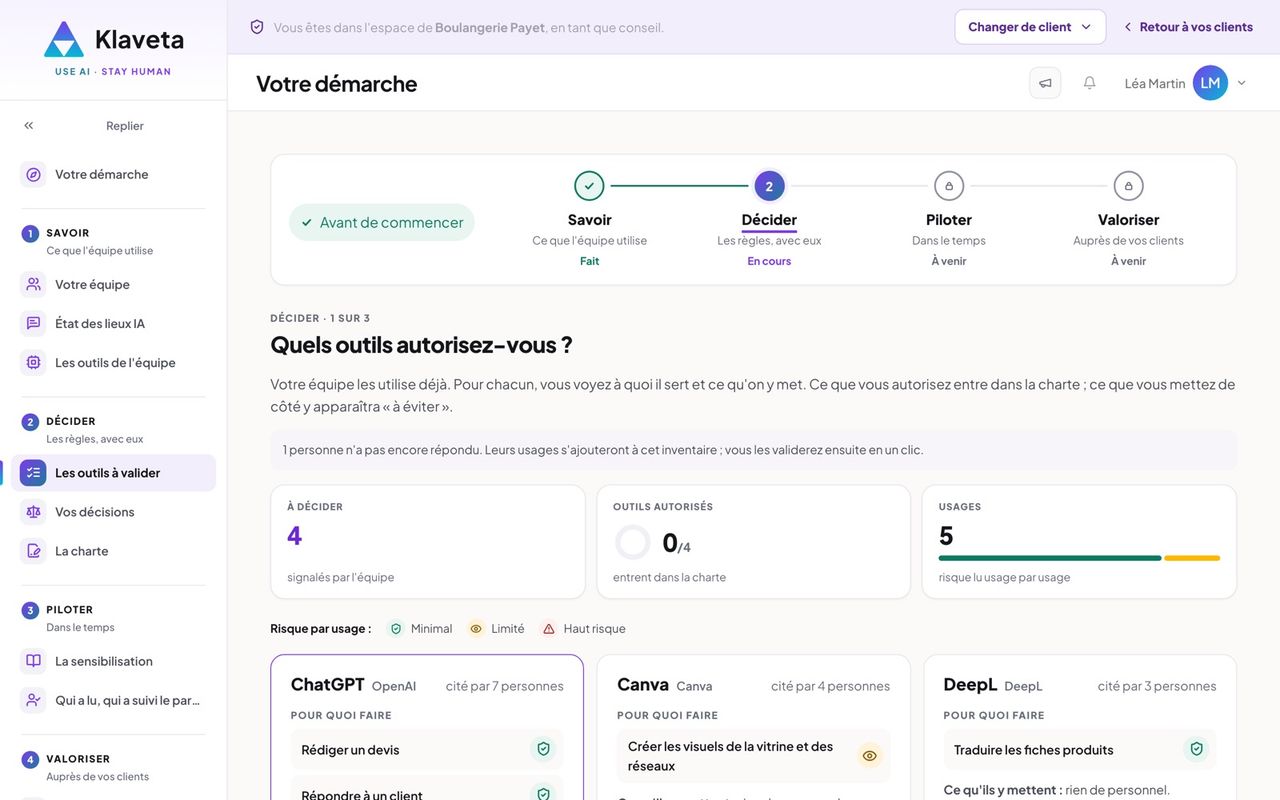 Voir ses outils