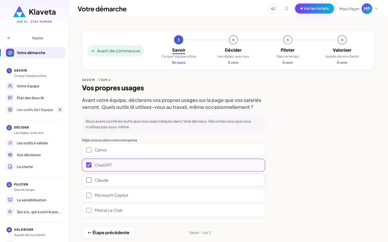 Déclarer vos propres usages