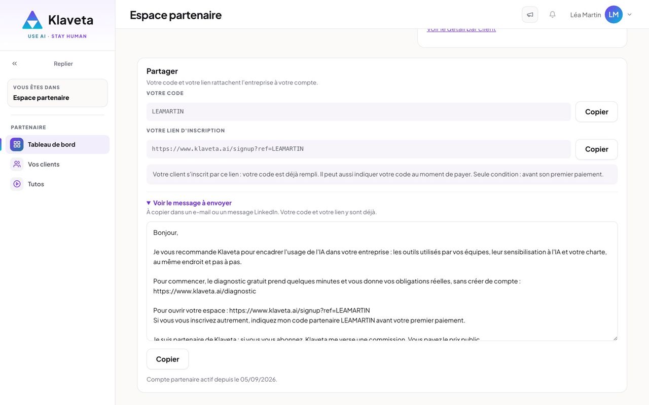 Le message à envoyer