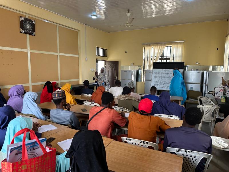 Back view of the Trainees during a Training session 
