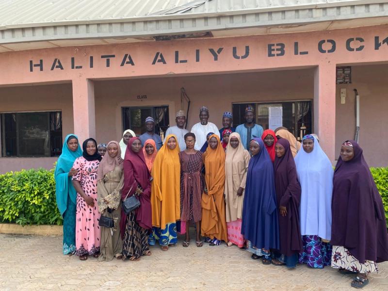 Female Trainees with ITF Team and Alkali Hussaini Foundation Management team