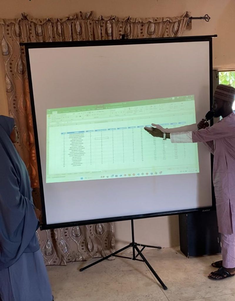 Computer Trainees Presenting Using a Power Point