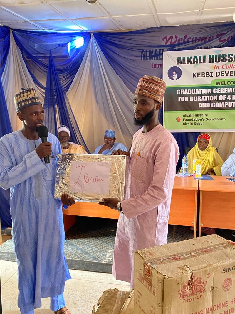 Second Position Prize Presentation to a Computer Appreciation Trainee