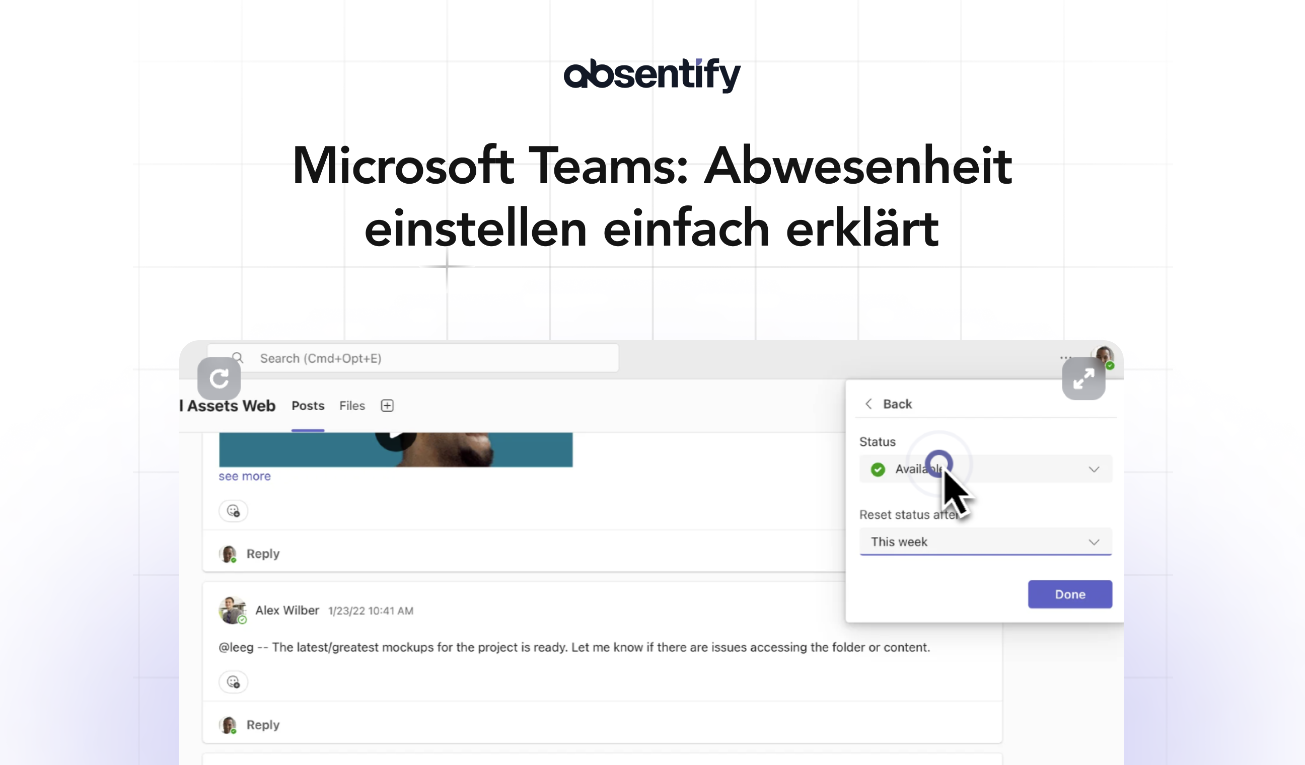 Einfach in Teams Abwesenheit einstellen