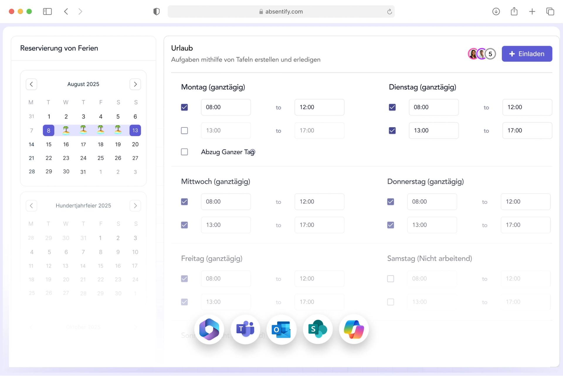 absentify - Your vacation planner directly in the Microsoft Teams app