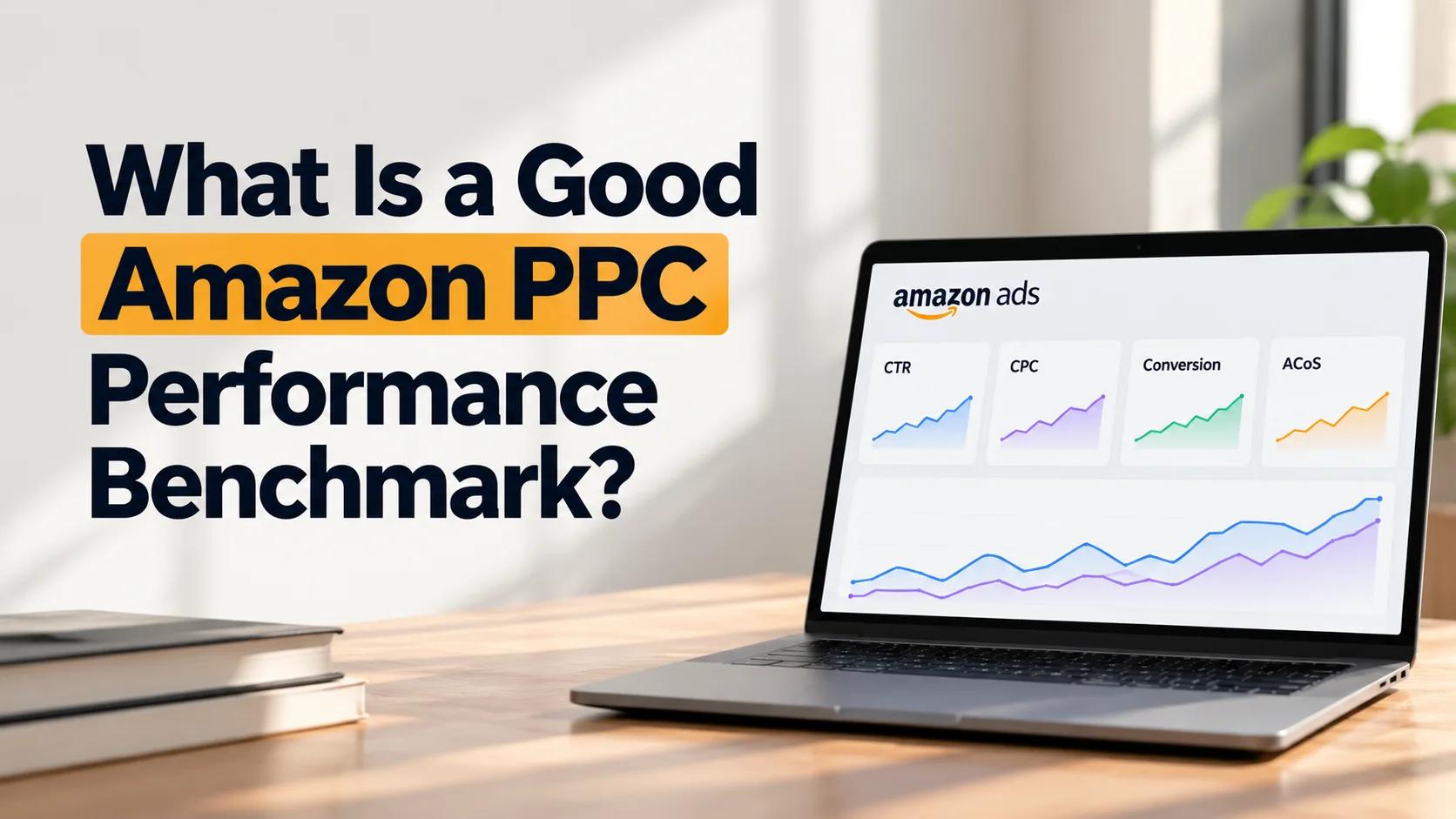 Amazon PPC performance benchmark framework comparing peer performance, account history, and business economics.