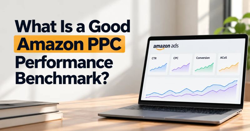 Amazon PPC performance benchmark framework comparing peer performance, account history, and business economics.