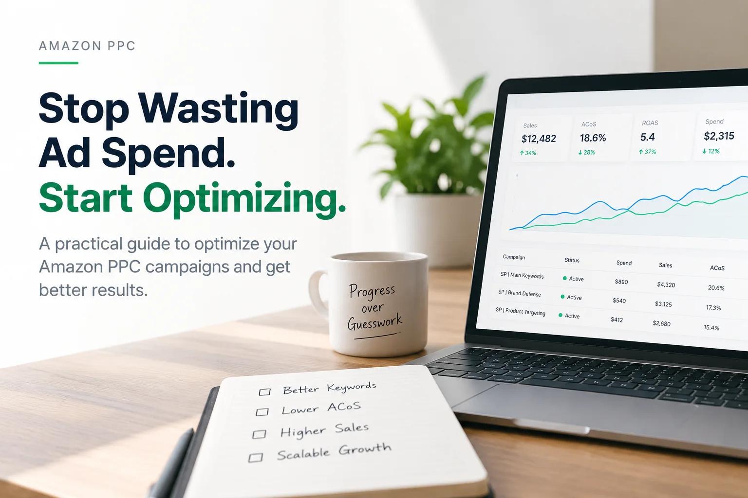How to optimize Amazon PPC campaigns by improving bids, budgets, keywords, and ad performance