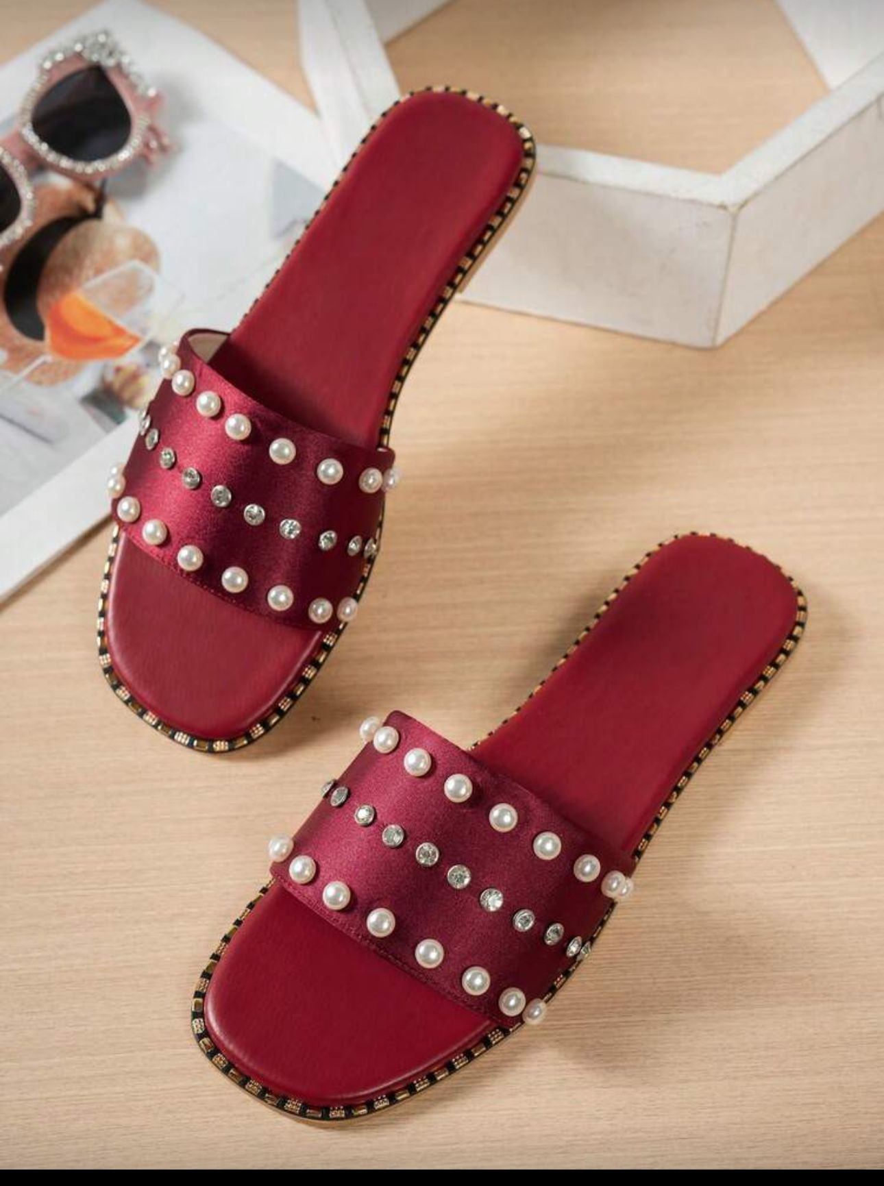 Pearl Embellished Flats