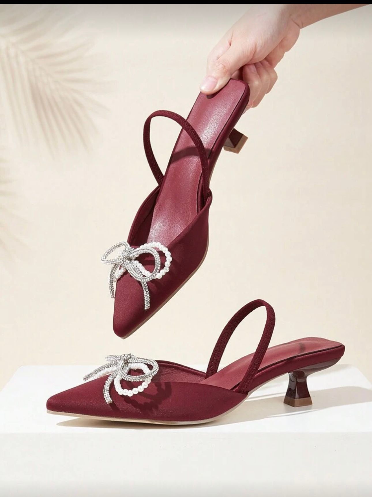 Burgundy Short Heel
